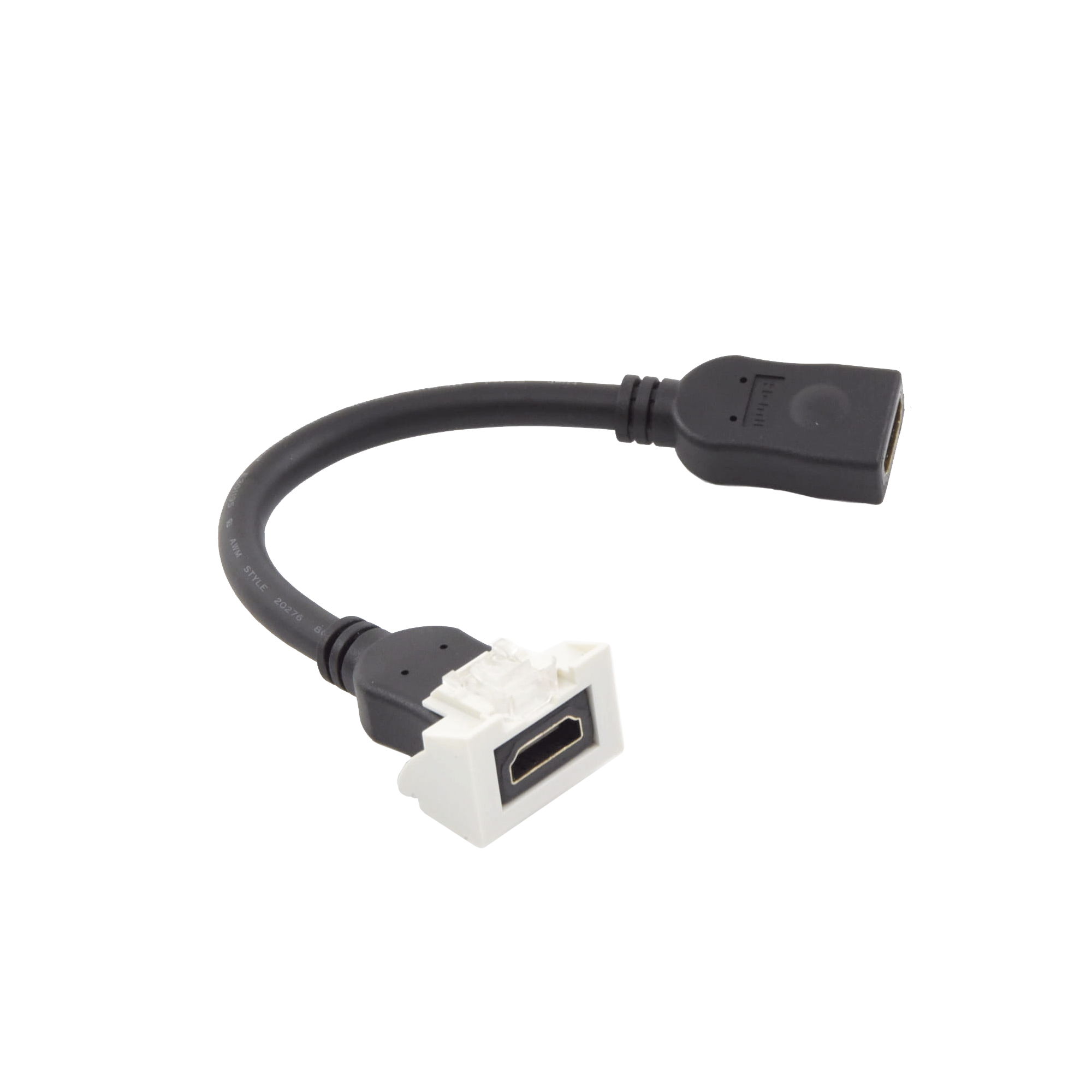 Adaptador HDMI con Pigtail Hembra-Hembra, Para vídeo 720, 1080p, 4K UHD Compatible con Faceplates MAX Siemon de 2 salidas, Color Blanco Adaptador HDMI con Pigtail Hembra-Hembra, Para vídeo 720, 1080p, 4K UHD Compatible con Faceplates MAX Siemon de 2 salidas, Color Blanco